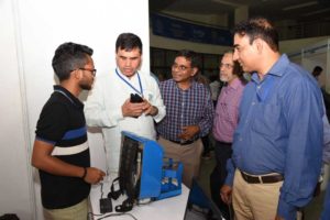 Automated Seed and Fertiliser dispenser is inspected by Prof. Puniya, Vice Chairman of AICTE